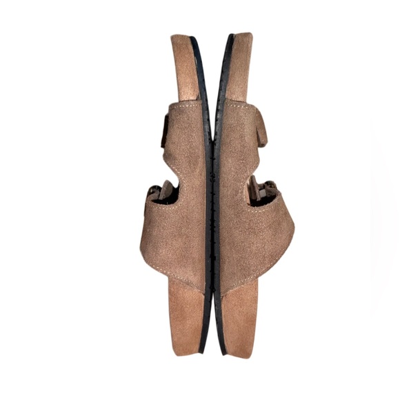 MINNETONKA brown suede double buckle sandalss women’s shoes size 8 - Picture 5 of 13